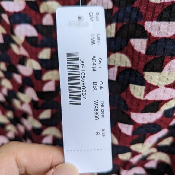 👗BNWT J Crew Portfolio dress in geometric print (size 8) ✨ - Picture 6 of 6